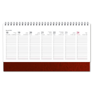 Kalendarz Biurkowy - stojący - Tygodniowy - NEBRASKA - BORDO